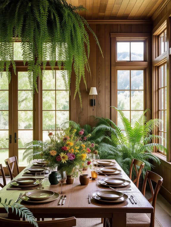 nature inspired dining room decor