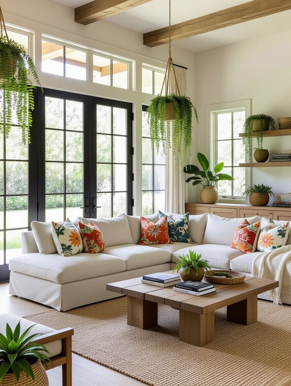 nature inspired family room design