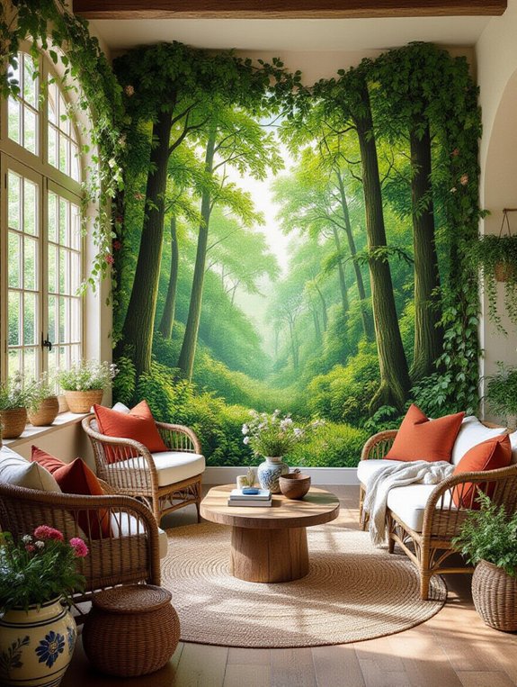 nature inspired indoor murals