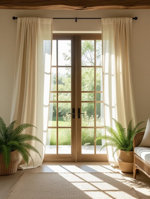 nature inspired living room drapes