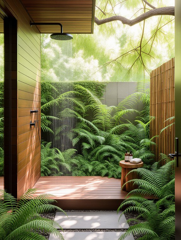 nature inspired outdoor shower
