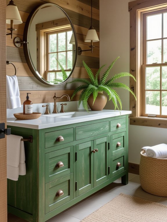 nature inspired rustic bathroom elegance
