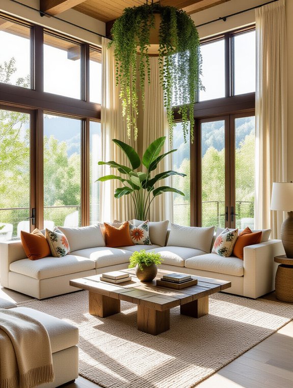 nature inspired serene living space