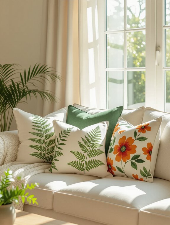 nature inspired throw pillows