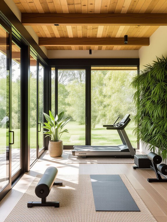 nature inspired workout environment
