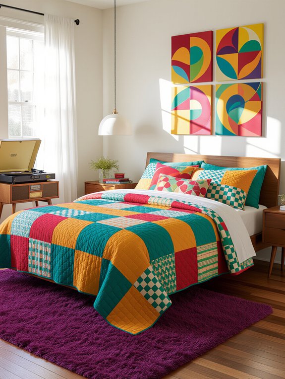 nostalgic retro bedding elements