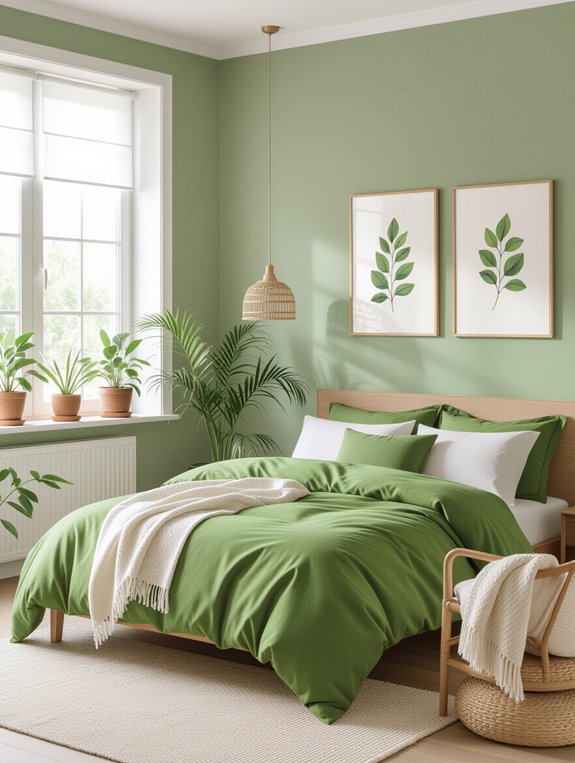 olive green tranquility theme