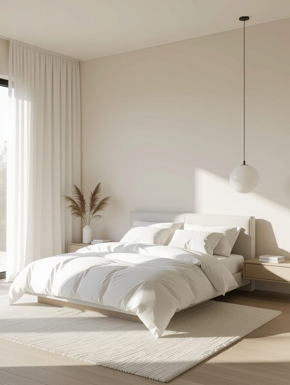 open airy bedroom design