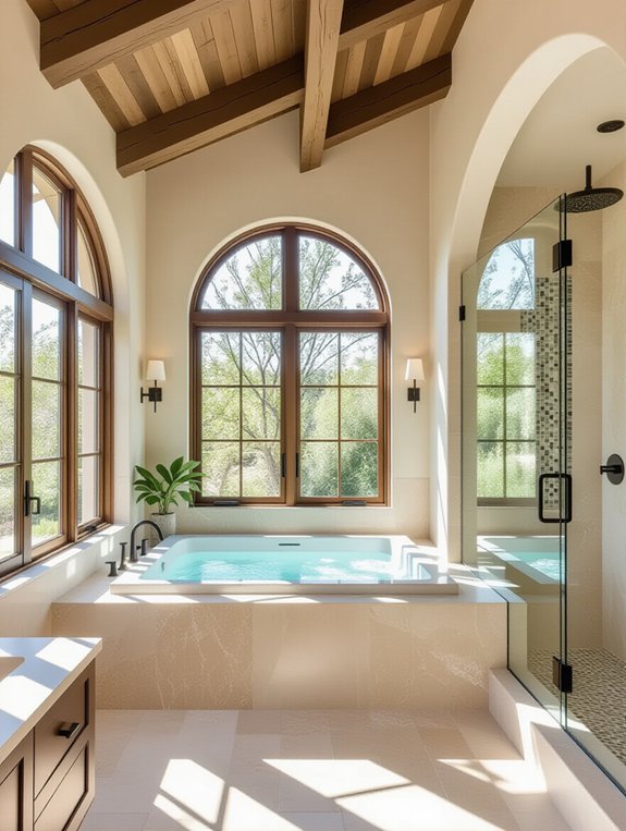 open concept bathroom design