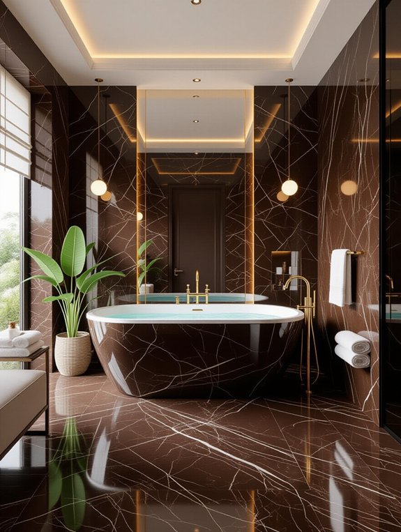 opulent dark brown marble