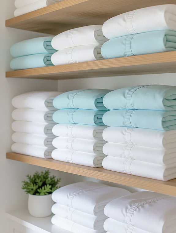 organize sheets in pillowcases