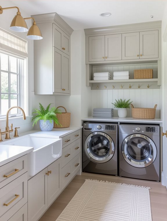 organized laundry and mudroom