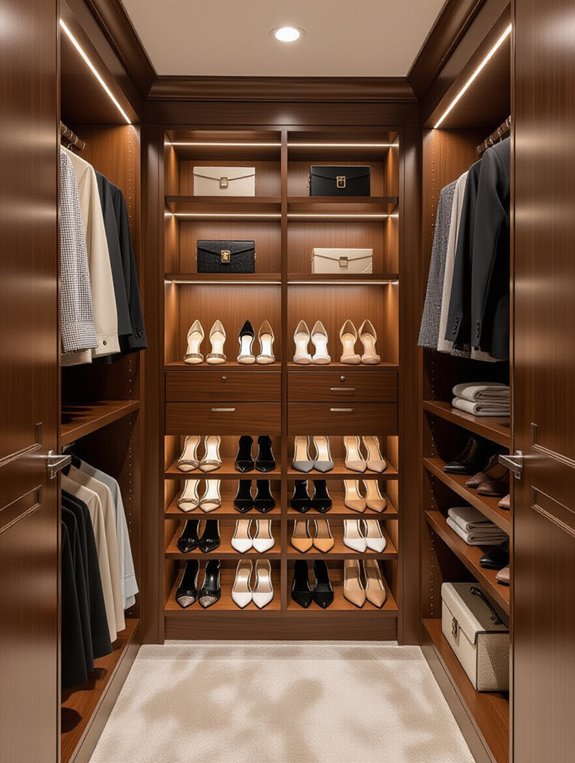 organized pull out shoe rack