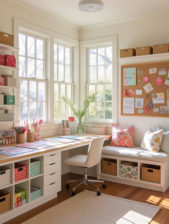 organized scrapbooking creative space