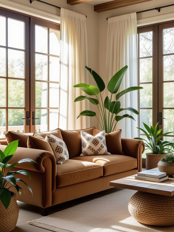 outdoor inspired living room oasis