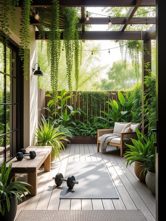 outdoor workout space transformation