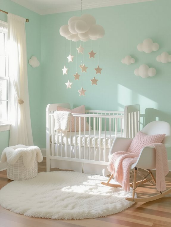 pastel calming nursery atmosphere