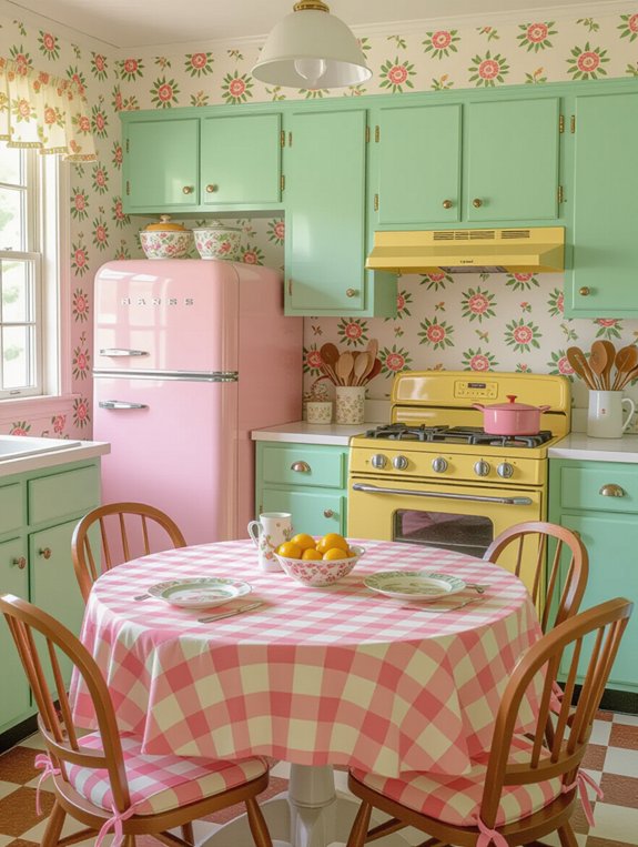 pastel colored retro appliances