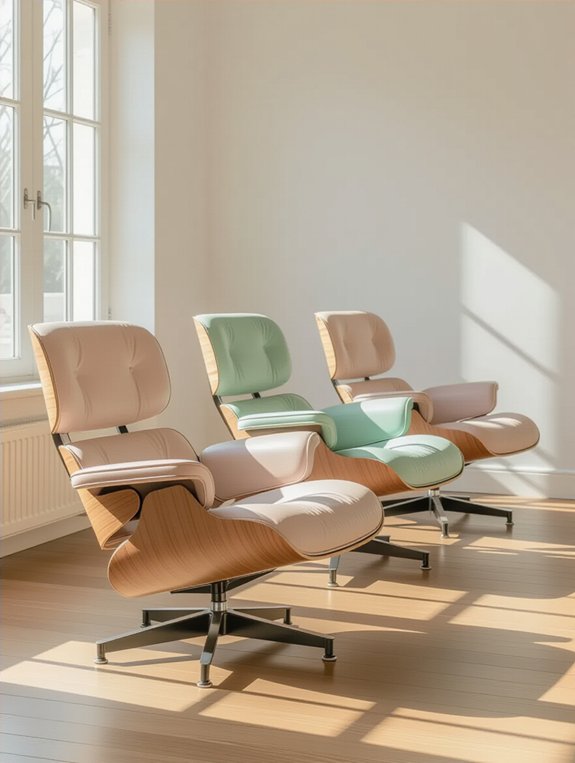 pastel eames lounge chair