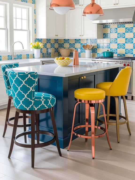 personality filled kitchen barstools