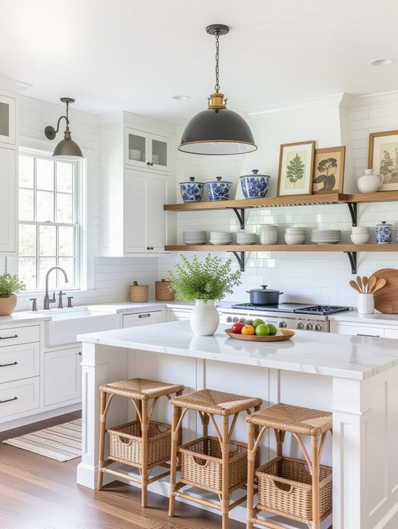 personalized eclectic white kitchen
