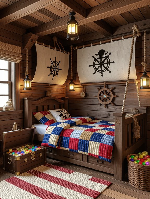 pirate themed minecraft bedroom design