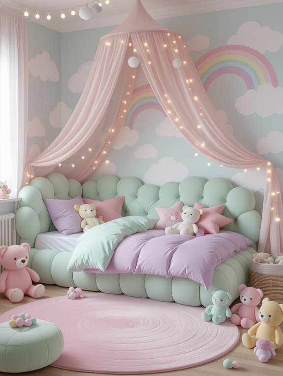 playful pastel gacha bedroom