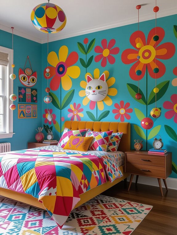 playful retro wall decor
