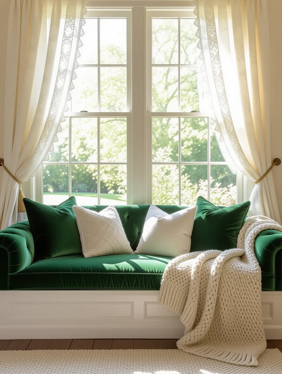 plush velvet window seat