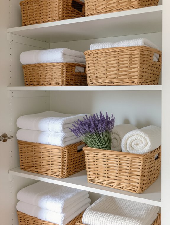 repurpose baskets for storage
