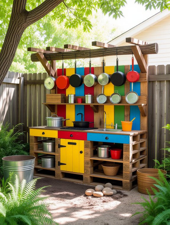 repurposed furniture mud kitchen