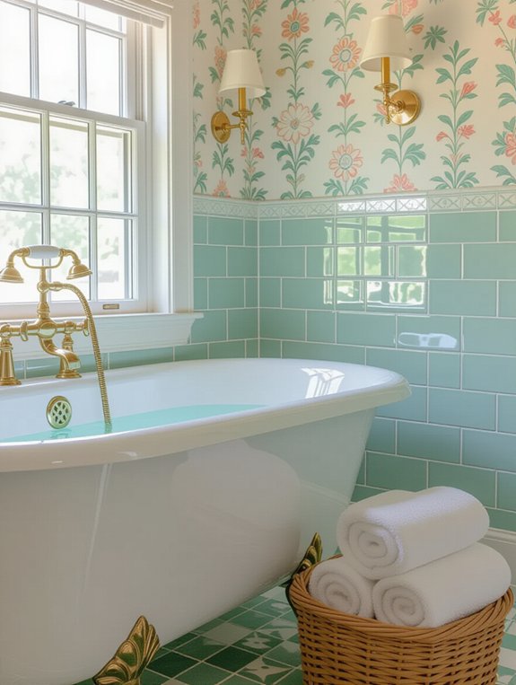 retro bathroom charm elements