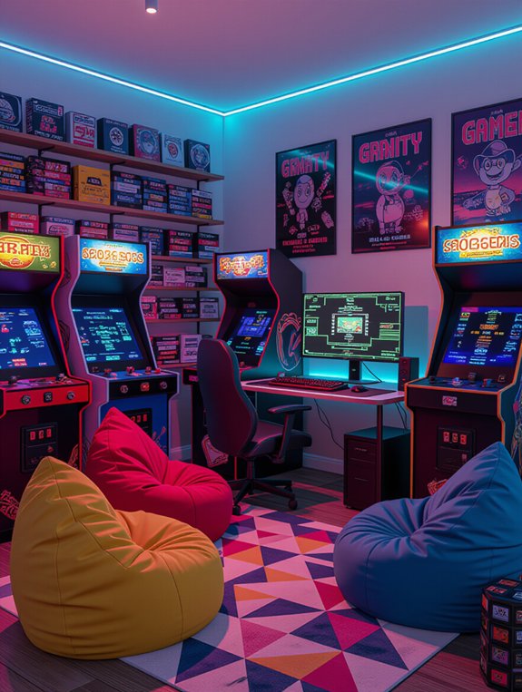 retro gaming room decor
