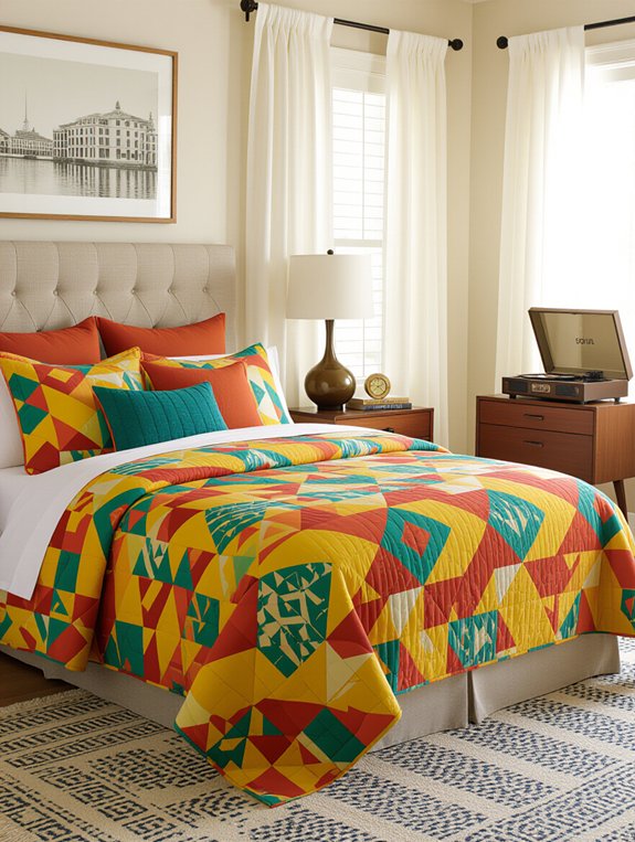 retro inspired bedding designs
