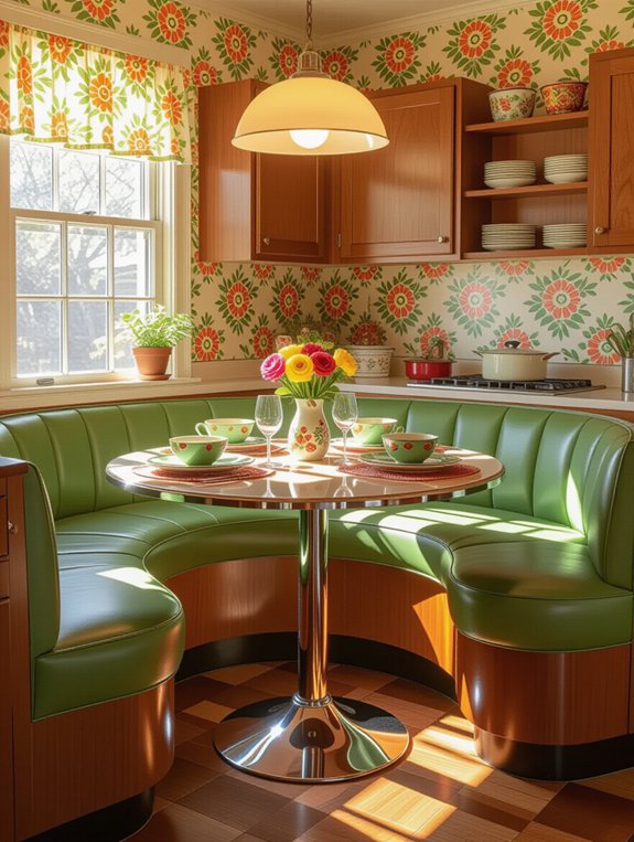 retro round dining sets