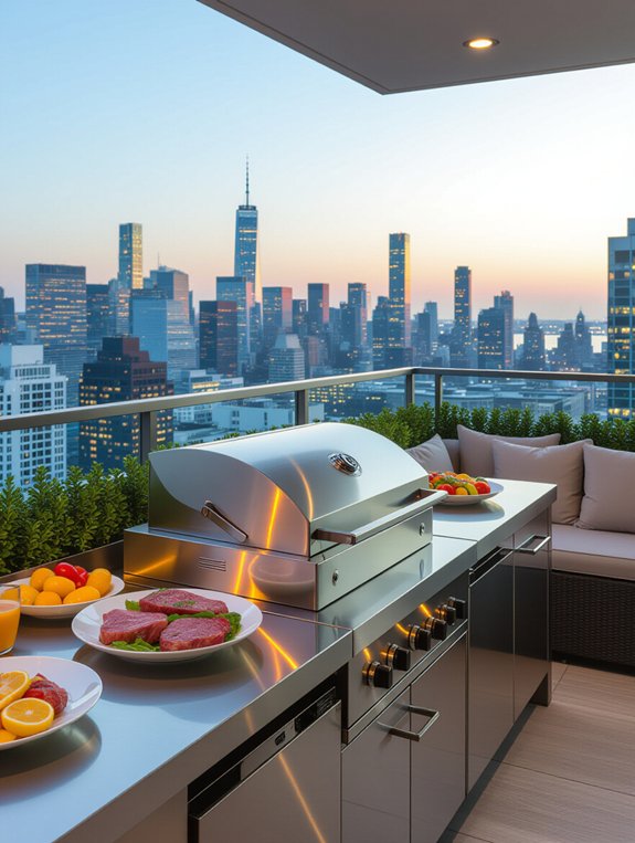 rotating grill enhances convenience