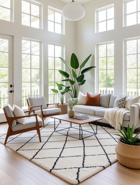 rug placement for cohesion