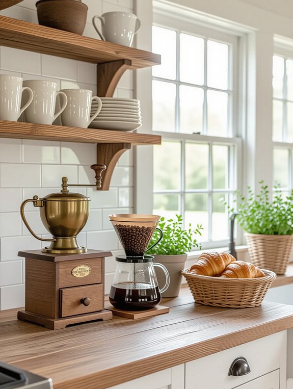 rustic charm coffee station