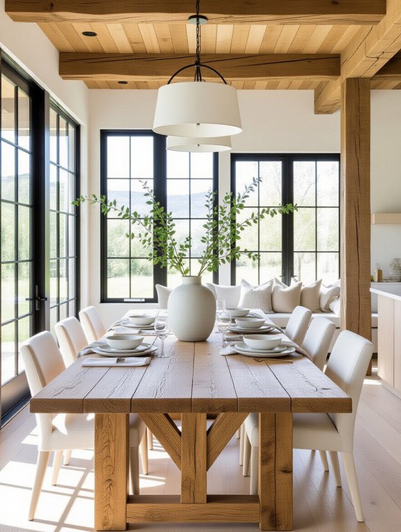rustic elegance in dining
