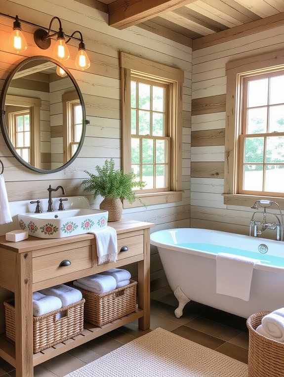 rustic farmhouse bathroom decor