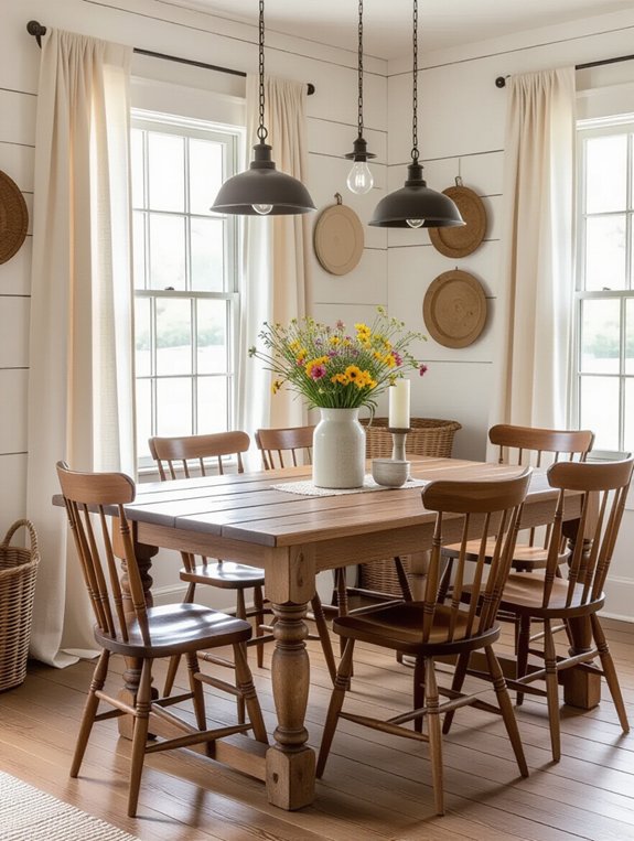 rustic farmhouse dining decor