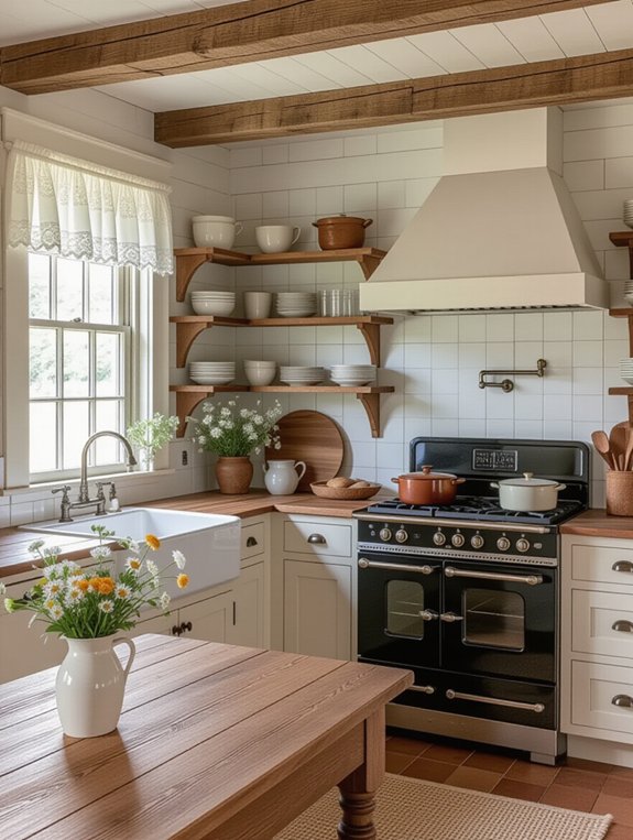 rustic kitchen warmth and charm