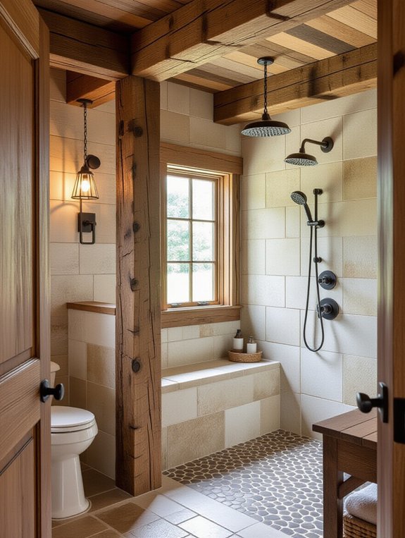 rustic metal accents enhance charm