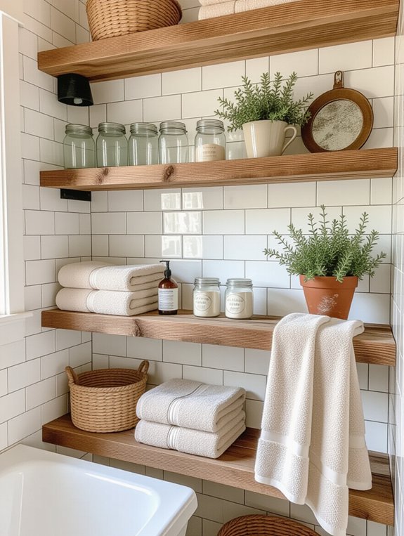rustic open shelving ideas