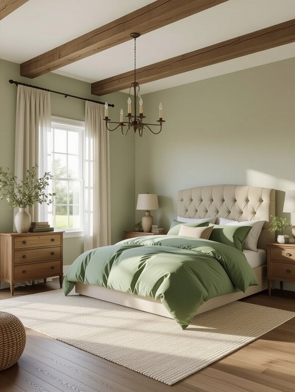 rustic sage green retreat