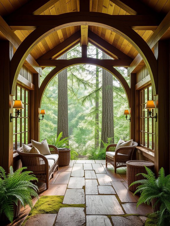 rustic wood enhances coziness