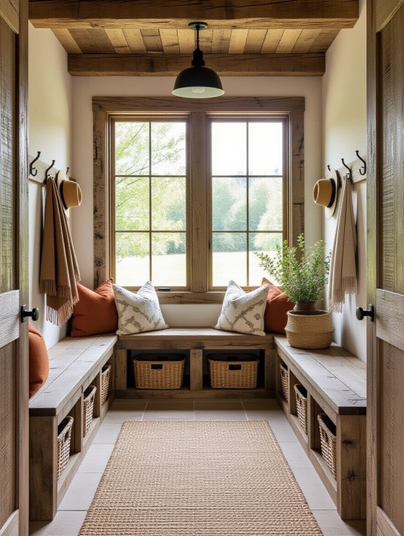 rustic wood enhances warmth