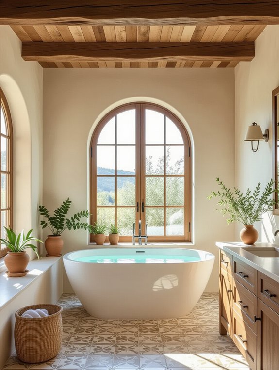 rustic wooden beams elegance