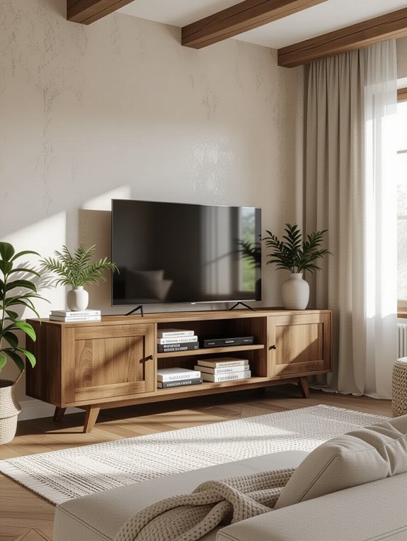 rustic wooden tv consoles