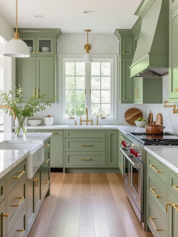 sage cabinets enhance cohesion